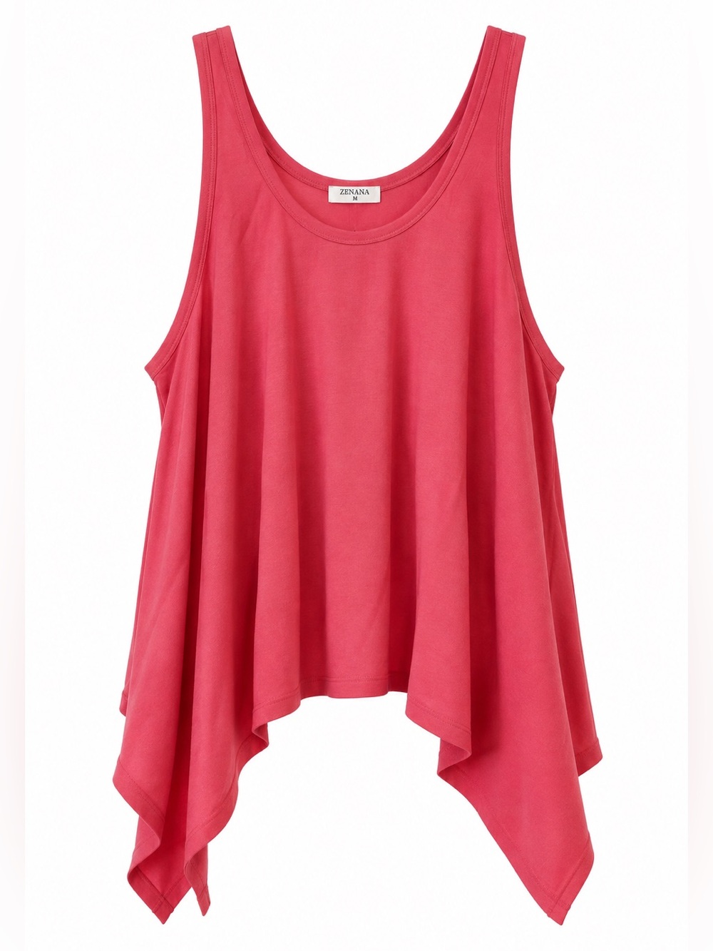 ZENANA | Pink Handkerchief Hem Tank Top